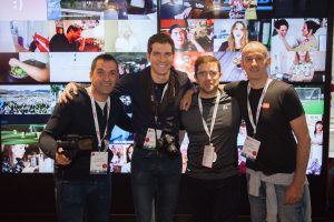 Con Javier Muñiz, Jordi Cor y Óscar Marrón