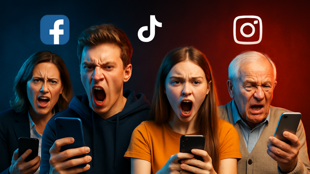 Facebook vs TikTok vs Instagram: La Guerra de las Generaciones. Qué plataforma prefiere cada edad y por qué. Videos generacionales: niños, jóvenes, adultos, mayores.