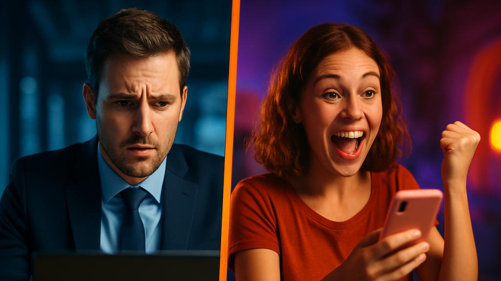 "LinkedIn vs Instagram: Dos Mundos, Mismas Personas" La dualidad de nuestra personalidad online profesional vs personal. Videos de oficinas vs ocio, trajes vs casual, trabajo vs diversión.