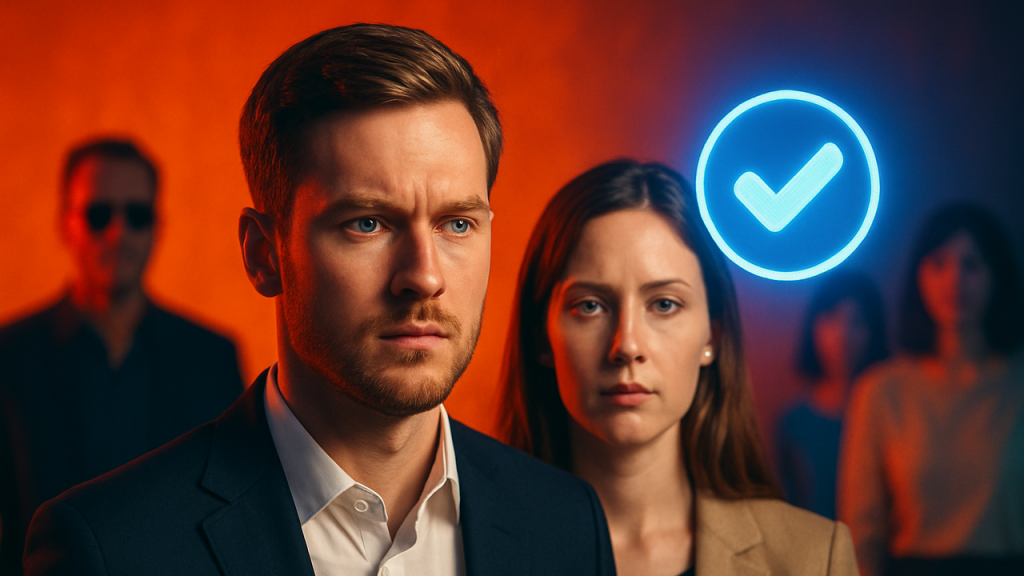 "Verificación Azul: De Símbolo de Status a Caos Total" La evolución y controversia de las cuentas verificadas. Videos de celebridades, personas comunes, símbolos de verificación, confusión, status.