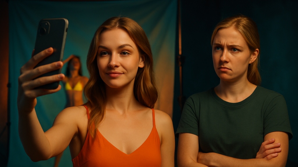 "Instagram vs Realidad: El Experimento Que Reveló La Verdad Detrás de Las Fotos 'Perfect'" Análisis revelador de la brecha masiva entre lo que vemos en Instagram y la realidad detrás de esas imágenes "perfectas". Presenta casos documentados de influencers mostrando el "detrás de cámaras" de sus fotos más populares: ángulos imposibles, 300 fotos para conseguir "la espontánea", photoshop extremo, locaciones falsas. Explica el impacto psicológico de compararnos constantemente con una realidad editada, por qué Instagram genera más ansiedad que otras redes, el fenómeno de la "Instagram Face" (todos pareciendo iguales), y el movimiento creciente de autenticidad que está desafiando la perfección artificial. Incluye reflexión sobre cómo las nuevas generaciones están rechazando el contenido ultra-producido en favor de lo genuino y "crudo".