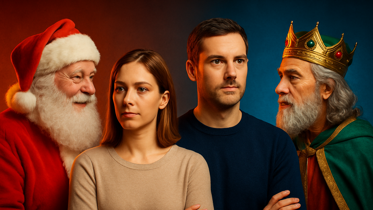 la batalla comercial de navidad pap noel vs los reyes magos