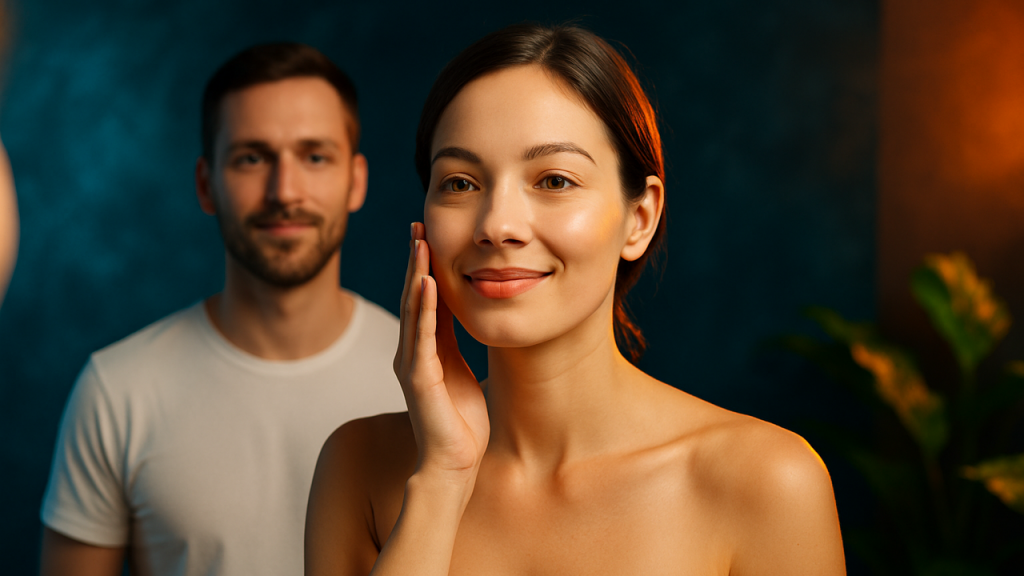 Título: No vendes productos, vendes resultados: El poder de la prueba social. Descripción: Este tema explica que en salud y belleza, el cliente compra la "transformación", no el bote de crema. Se debe hablar sobre la importancia de generar confianza mediante reseñas y una web que transmita seguridad. Los vídeos de stock serán de gente mirándose al espejo feliz, texturas de agua, plantas creciendo y rostros limpios y relajados. El objetivo es vender servicios de gestión de reputación o diseño web limpio.