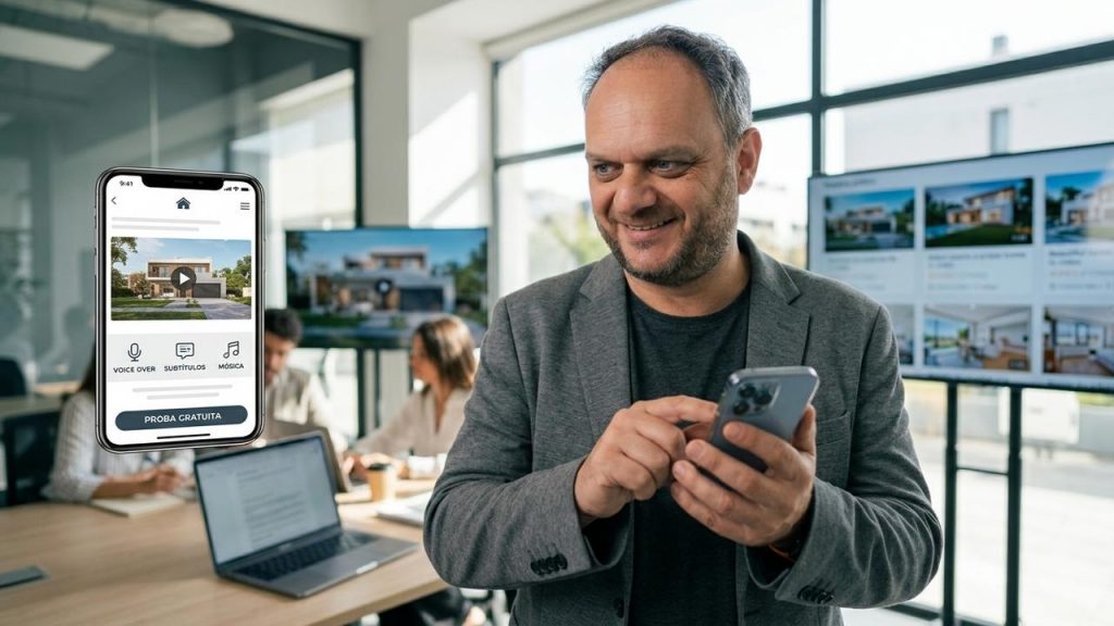 Plantea el ángulo de cómo VideoINMO permite a agentes y agencias inmobiliarias multiplicar la cantidad de inmuebles que muestran en vídeo sin invertir horas en edición ni aprender herramientas complejas. Destaca el problema de tener cartera publicada solo con fotos por falta de tiempo y recursos para producir vídeos profesionales. Enfatiza el beneficio de convertir grabaciones rápidas con el móvil en vídeos completos con voz en off, subtítulos, música y branding en minutos, listas para portales, redes y presentaciones. Dirige el mensaje a agentes independientes y agencias que quieren aumentar su volumen de captación y rotación de producto, destacando la prueba gratuita como puerta de entrada. Usa un tono persuasivo y directo, cerrando con una llamada clara a probar la plataforma hoy mismo.