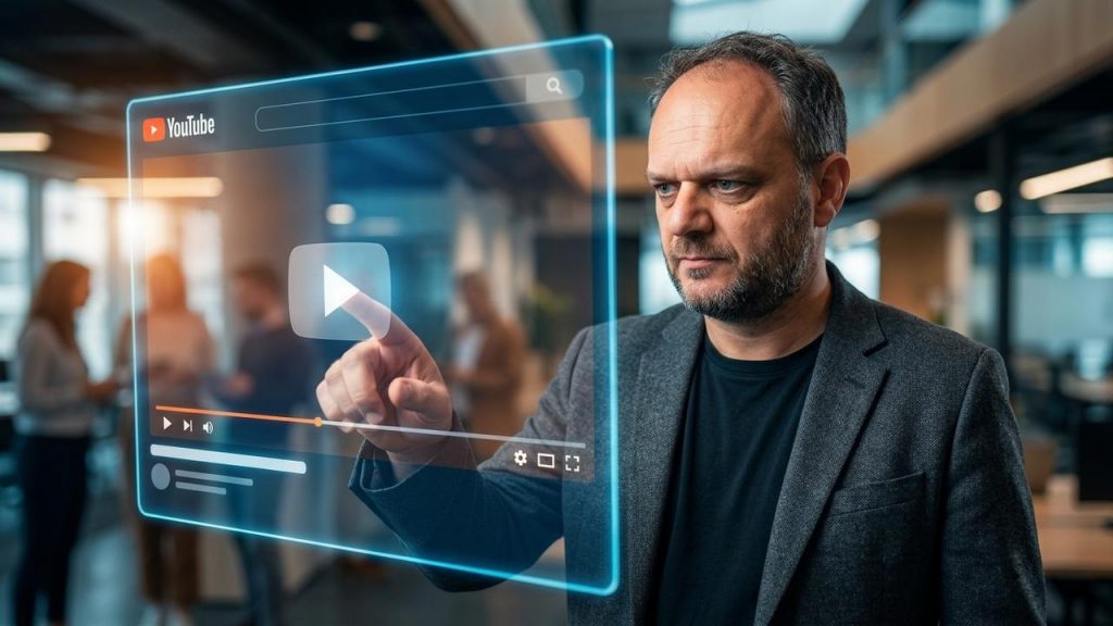 Título: El escaparate digital: El truco para que pinchen en tu vídeo antes de reproducirlo. Descripción: Un gran vídeo sin una portada atractiva es como una gran tienda con el escaparate tapado. El truco es elegir un fotograma limpio y añadir un texto muy corto, de no más de cuatro palabras, que complemente al título en lugar de repetirlo. Al final, se señala que la creación de estas portadas estratégicas y la edición visual perfecta para captar la atención del usuario es una parte fundamental de lo que incluye nuestro servicio llave en mano de Presencia en Redes Sociales.