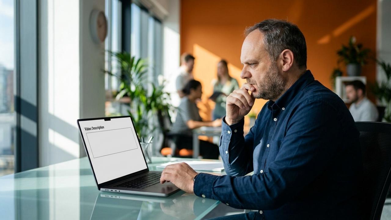 El texto invisible y el error de dejar la descripción del vídeo en blanco