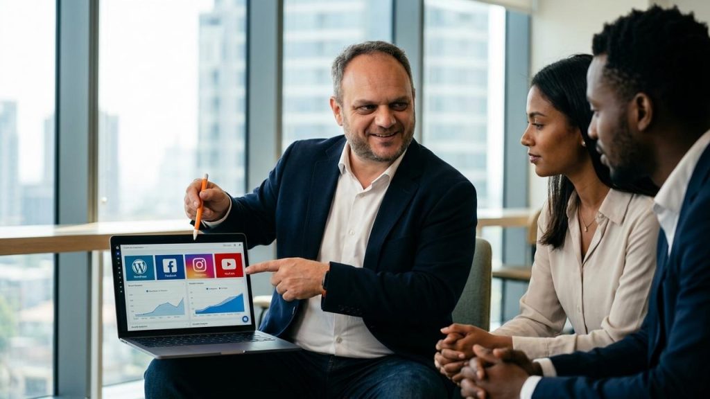 Enfocar el contenido en cómo agencias, consultores y asesorías pueden lanzar un servicio premium de presencia en redes social